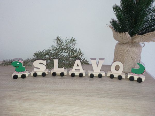 Drevená písmenková húsenička - Image 2
